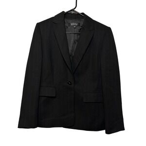 Kasper Black Blazer – Women's Office Wear, Single Button, Size 14